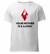 Чоловіча преміум футболка Your mother is a LLama Білий фото