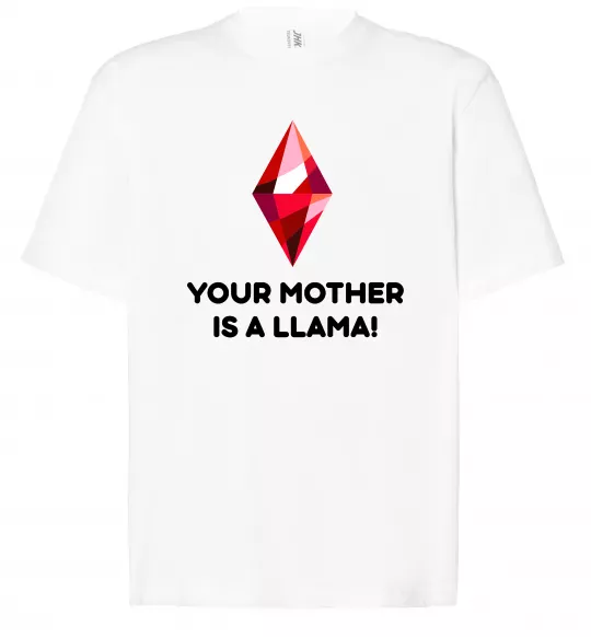 Футболка Оверсайз Your mother is a LLama Белый фото