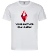 Мужская футболка Your mother is a LLama Белый фото