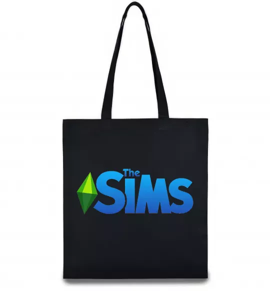 Эко-сумка The Sims logo Черный фото