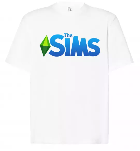 Футболка Оверсайз The Sims logo Білий фото