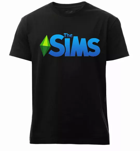 Мужская премиум футболка The Sims logo Черный фото