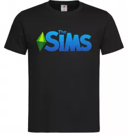 Мужская футболка The Sims logo Черный фото