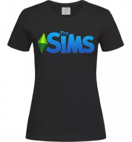 Женская футболка The Sims logo Черный фото