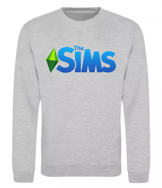 Свитшот The Sims logo Серый меланж фото
