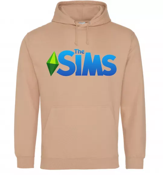 Чоловіча толстовка (худі) The Sims logo Пісочний фото