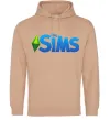 Чоловіча толстовка (худі) The Sims logo Пісочний фото