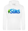 Женская толстовка (худи) The Sims logo Белый фото