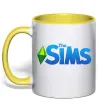 Чашка с цветной ручкой The Sims logo Солнечно желтый фото