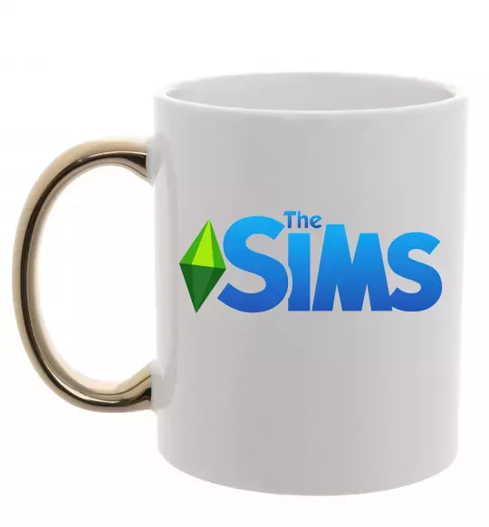 Чашка с цветной ручкой The Sims logo Золото фото