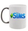 Чашка с цветной ручкой The Sims logo Серебро фото