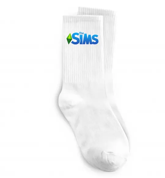 Шкарпетки The Sims logo Білий фото