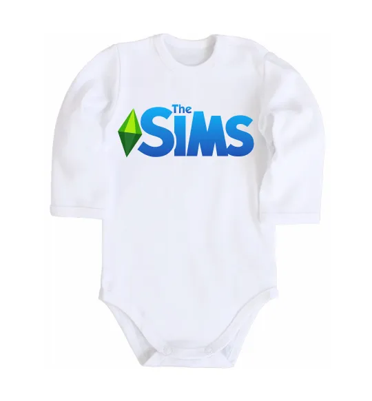 Дитячий бодік The Sims logo Білий фото