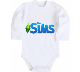 Дитячий бодік The Sims logo Білий фото