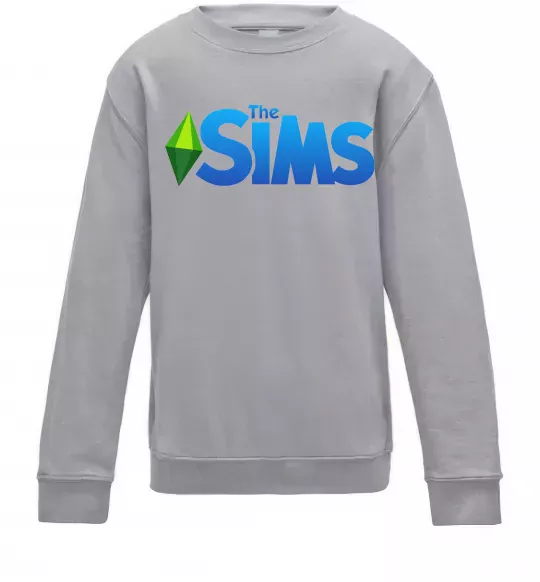 Дитячий світшот The Sims logo Сірий меланж фото