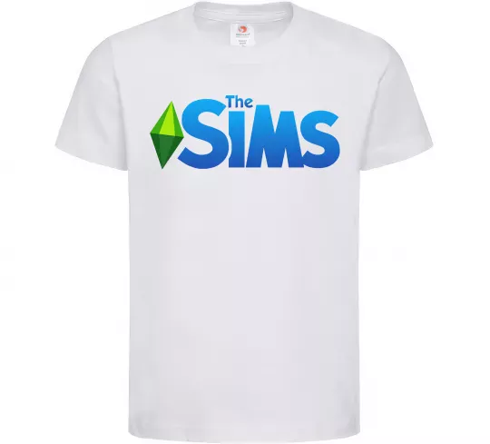 Детская футболка The Sims logo Белый фото