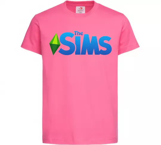 Детская футболка The Sims logo Ярко-розовый фото