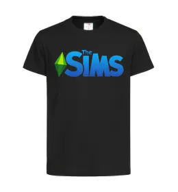 Детская футболка The Sims logo Черный фото