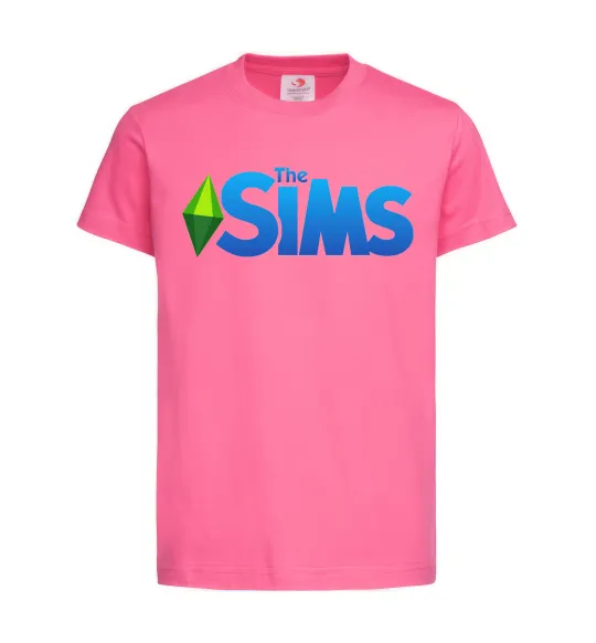 Дитяча футболка The Sims logo Яскраво-рожевий фото