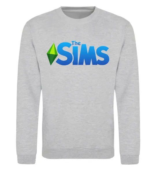 Світшот The Sims logo Сірий меланж фото