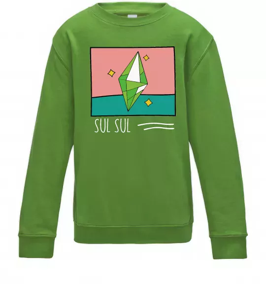 Детский Свитшот Sims Sul Sul Лаймовый фото