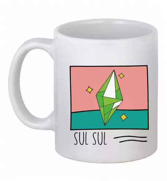 Чашка керамическая Sims Sul Sul Белый фото