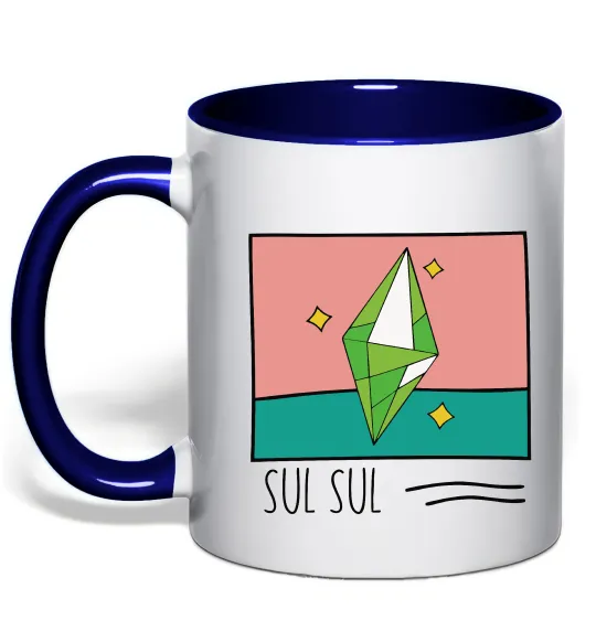 Чашка з кольоровою ручкою Sims Sul Sul Глибокий темно-синій фото