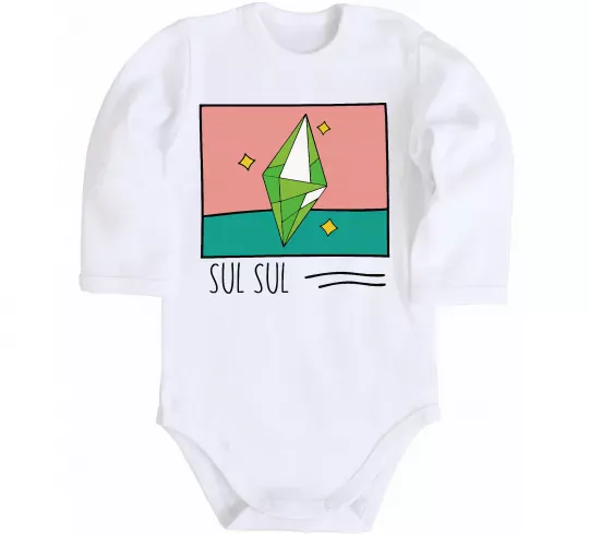 Детский боди Sims Sul Sul Белый фото