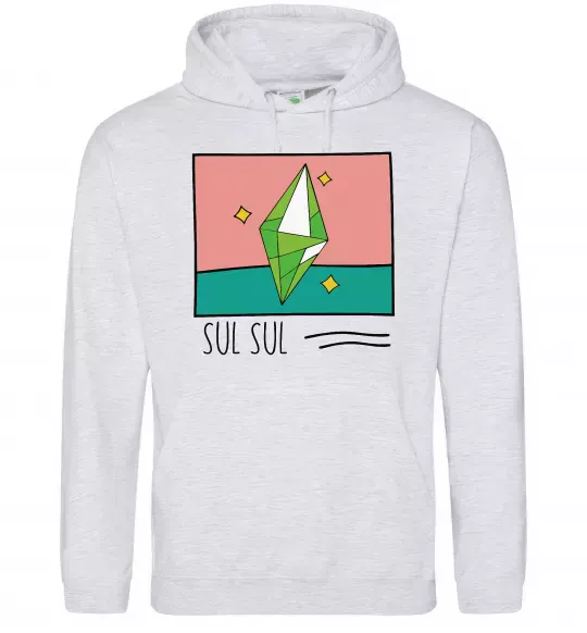 Женская толстовка (худи) Sims Sul Sul Серый меланж фото