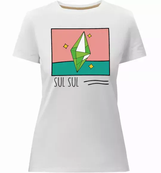 Женская премиум футболка Sims Sul Sul Белый фото