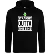 Чоловіча толстовка (худі) Straight outta the Sims Чорний фото