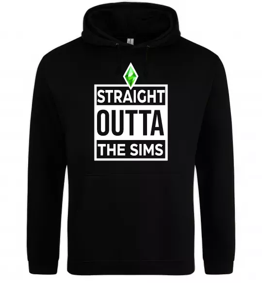 Женская толстовка (худи) Straight outta the Sims Черный фото