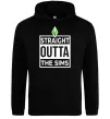 Женская толстовка (худи) Straight outta the Sims Черный фото