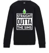 Дитячий світшот Straight outta the Sims Чорний фото