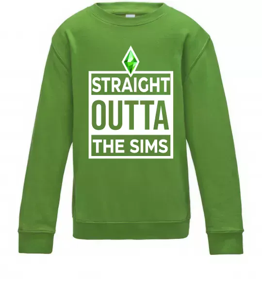 Дитячий світшот Straight outta the Sims Лаймовий фото