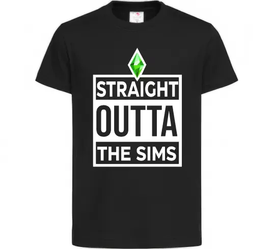 Детская футболка Straight outta the Sims Черный фото