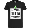 Детская футболка Straight outta the Sims Черный фото