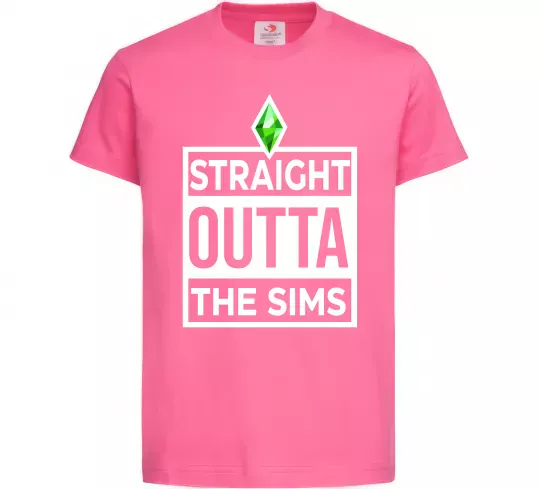 Детская футболка Straight outta the Sims Ярко-розовый фото