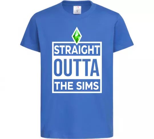 Детская футболка Straight outta the Sims Ярко-синий фото