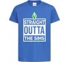Детская футболка Straight outta the Sims Ярко-синий фото