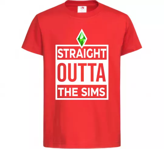 Детская футболка Straight outta the Sims Красный фото