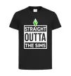 Дитяча футболка Straight outta the Sims Чорний фото