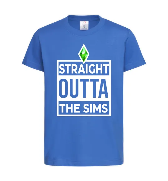 Дитяча футболка Straight outta the Sims Яскраво-синій фото