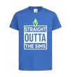 Дитяча футболка Straight outta the Sims Яскраво-синій фото