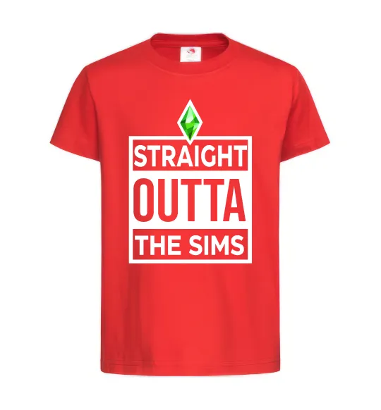 Дитяча футболка Straight outta the Sims Червоний фото