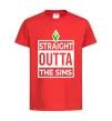Дитяча футболка Straight outta the Sims Червоний фото
