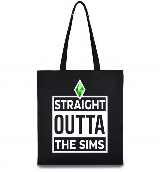 Эко-сумка Straight outta the Sims Черный фото