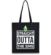 Эко-сумка Straight outta the Sims Черный фото