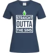 Женская футболка Straight outta the Sims Темно-синий фото
