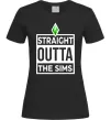 Женская футболка Straight outta the Sims Черный фото
